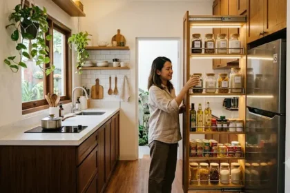 pantry geser - ilustrasi berita 7 Ide Pantry Geser untuk Dapur Sempit: Solusi Hemat Ruang dan Tetap Estetik