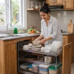8 Inspirasi Dapur dengan Rak Piring Tarik, Rahasia Kitchen Set Rapi 9 rak piring tarik - ilustrasi berita 8 Inspirasi Dapur dengan Rak Piring Tarik, Rahasia Kitchen Set Rapi