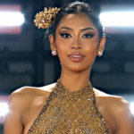 gaun emas - ilustrasi berita Agnes Rahajeng Memukau dengan Gaun Emas di Miss Supranational 2026