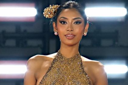 gaun emas - ilustrasi berita Agnes Rahajeng Memukau dengan Gaun Emas di Miss Supranational 2026